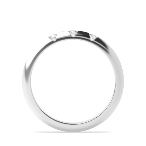 Channel Setting Round White Gold Luminance bands Band Diamond Rings