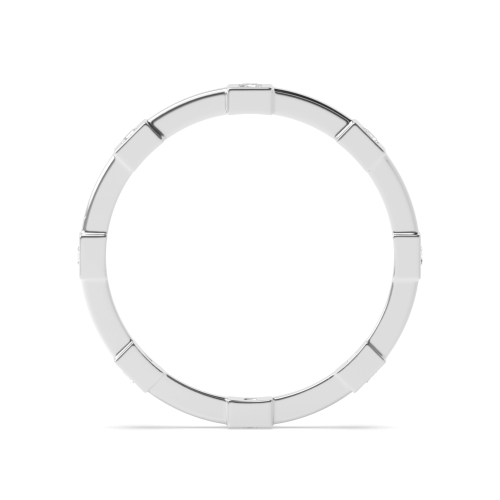 Bezel Setting Princess White Gold Solar veil Full Eternity Engagement Rings