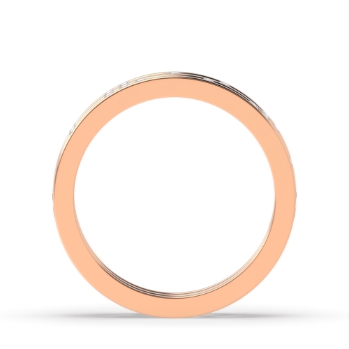 Channel Setting Round Rose Gold Ethereal bands Diamond Band Engagement Rings