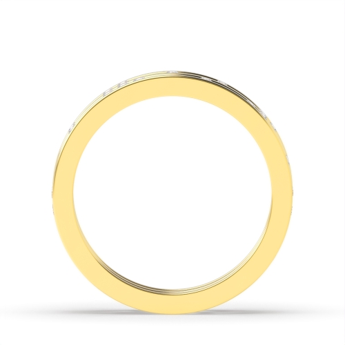 Channel Setting Round Yellow Gold Ethereal bands Eternity Engagement Rings