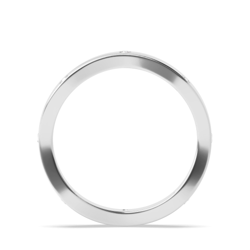 Bezel Setting Round White Gold Zenith bands Full Eternity Engagement Rings