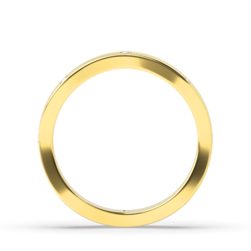 Bezel Setting Round Yellow Gold Zenith bands Eternity Engagement Rings