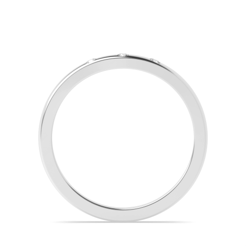Bezel Setting Round White Gold Cipherbeam Diamond Band Wedding Rings & Bands