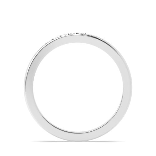 Pave Setting Round White Gold Aurora mosaic Diamond Band Wedding Rings & Bands