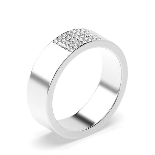 Pave Setting Round Luminance cascade Unique Men's Wedding Rings & Bands