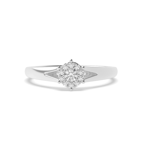 Pave Setting Round Ether Radiance Lab Grown Halo Diamond Ring