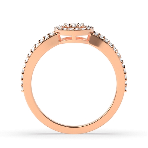 4 Prong Round Rose Gold Solar dance Engagement Rings