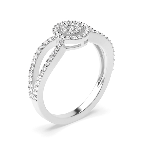 4 Prong Round Solar dance Moissanite Engagement Rings