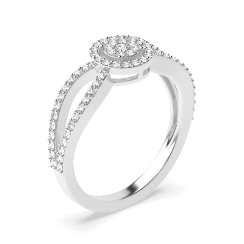 4 Prong Round Solar dance Engagement Rings