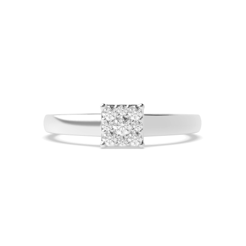 Pave Setting Round unusual Unusual Engagement Ring