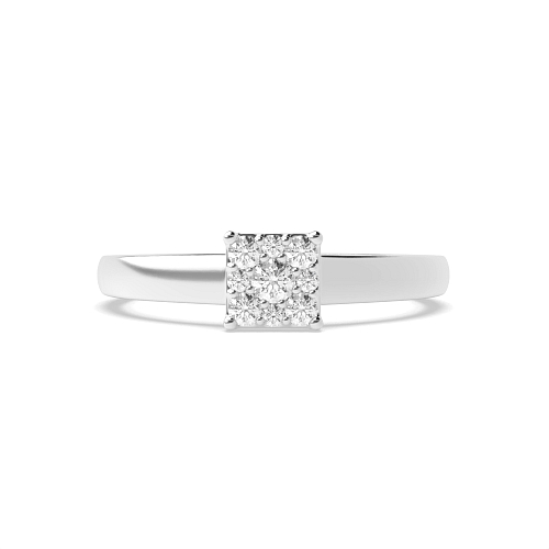 Pave Setting Round Unusual Lab Grown Diamond Engagement Rings