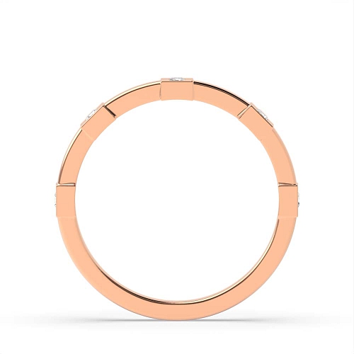 Bezel Setting Princess Rose Gold Ethereal whisper Engagement Rings