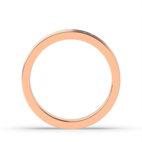Pave Setting Round Rose Gold Aurora cascade Eternity Engagement Rings