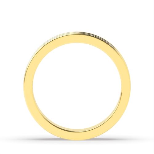 Pave Setting Round Yellow Gold Aurora cascade Eternity Engagement Rings