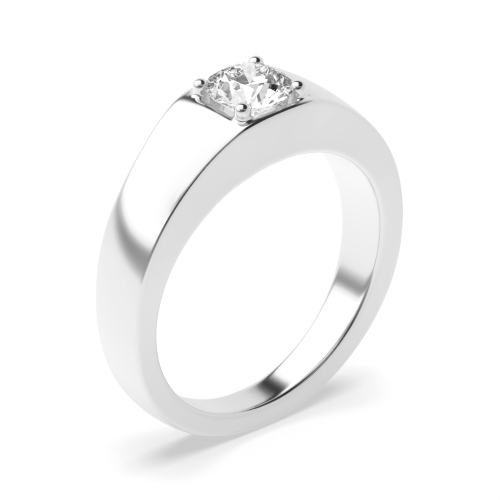 4 prong setting round Moissanite solitaire ring