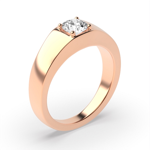 4 Prong Round Rose Gold Celestial whisper Diamond Rings