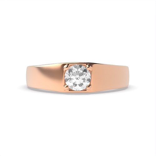 4 Prong Round Rose Gold Celestial whisper Diamond Rings