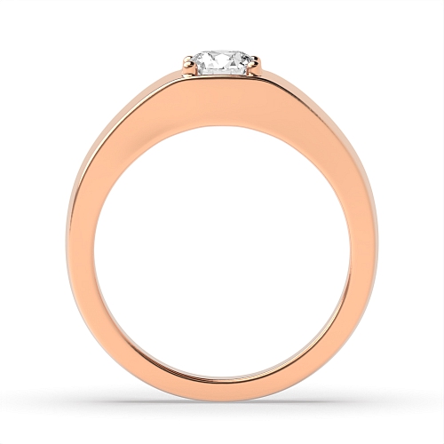 4 Prong Round Rose Gold Celestial whisper Diamond Rings