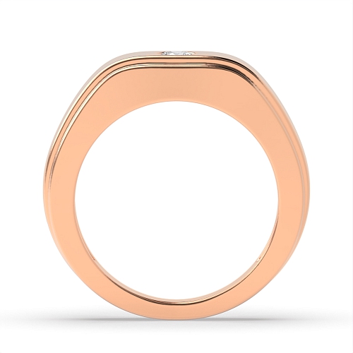 Bezel Setting Round Rose Gold Simply Brilliant Diamond Rings