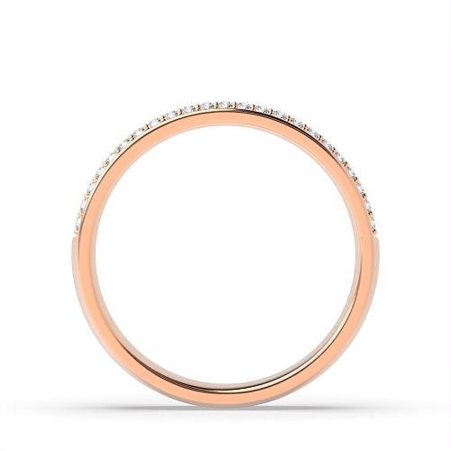 Pave Setting Round Rose Gold Infinity orbit Eternity Engagement Rings