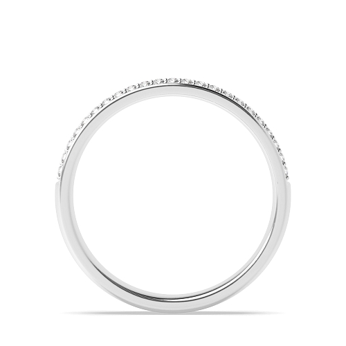 Pave Setting Round Infinity orbit Half Eternity Engagement Rings