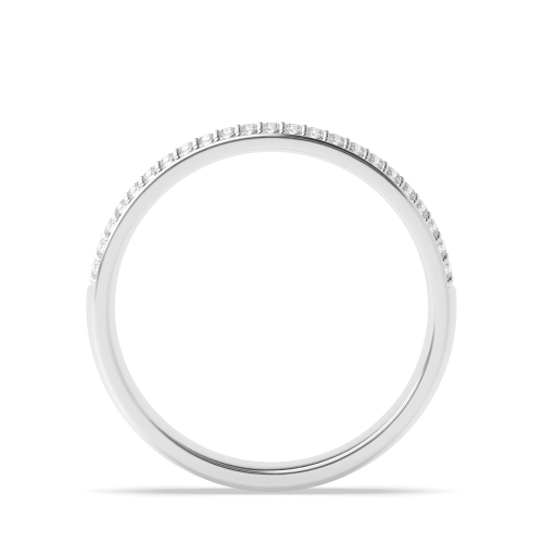 Pave Setting Round 4 row Half Eternity Diamond Rings