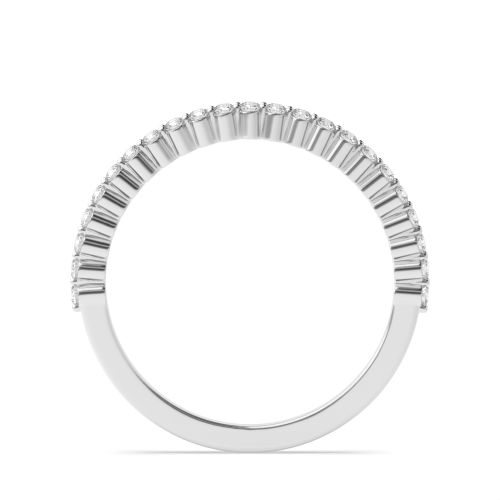 4 Prong Round Celestial enigma Half Eternity Engagement Rings