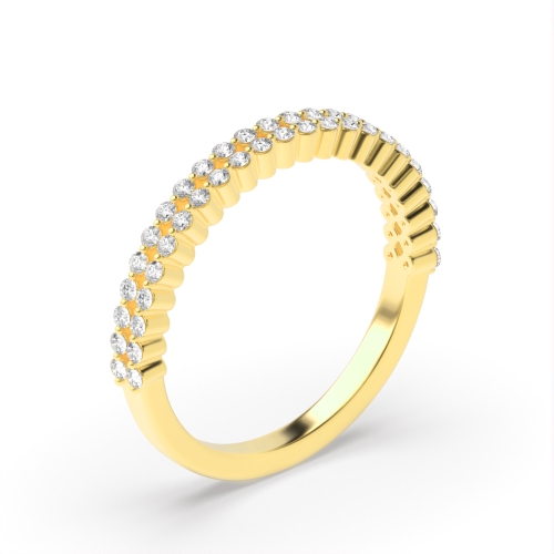 4 Prong Round Yellow Gold Celestial enigma Engagement Rings