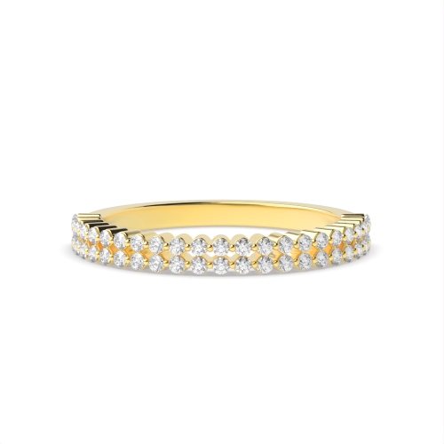 4 Prong Round Yellow Gold Celestial enigma Engagement Rings