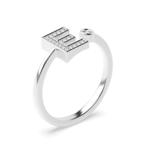 Purchase Alphabet Letter E Initial Diamond Ring - Abelini