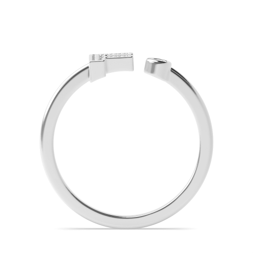 Bezel Setting Round Lettered whisper Engagement Rings