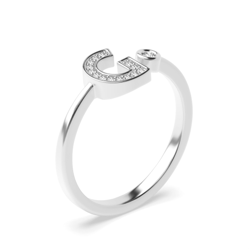 Bezel Setting Round Initial spark Engagement Rings