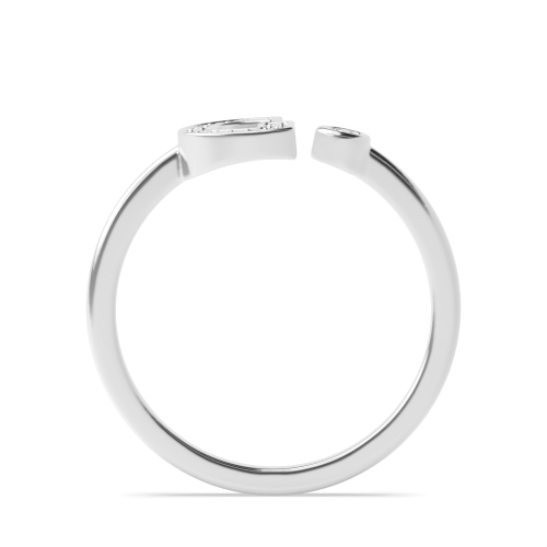 Bezel Setting Round Initial spark Engagement Rings