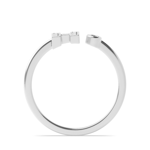 Bezel Setting Round Lettered glimmer Engagement Rings