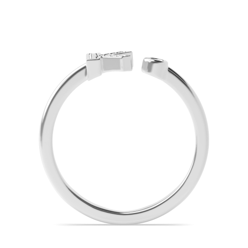 Bezel Setting Round Initial k Engagement Rings
