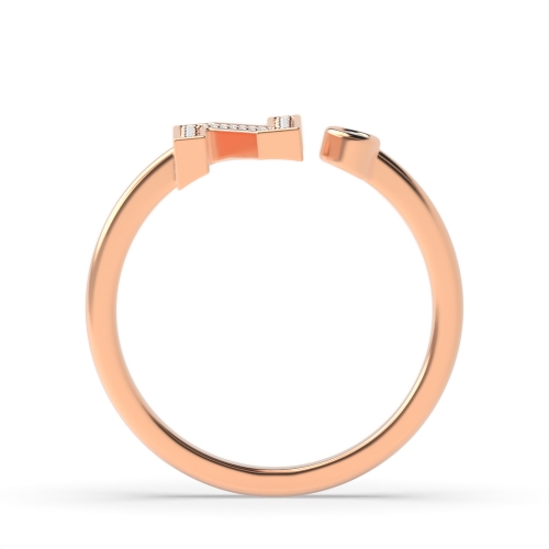 Bezel Setting Round Rose Gold Initial glow Engagement Rings