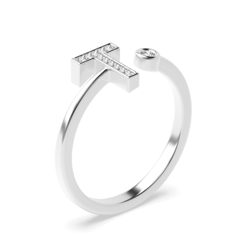 Bezel Setting Round Lettered illumination Engagement Rings