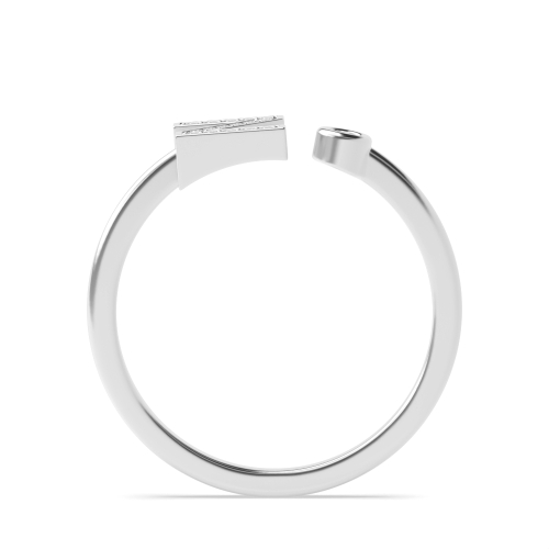 Bezel Setting Round Mirage trio Engagement Rings