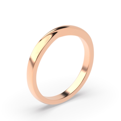 Rose Gold Crossover Women's Shaped Wedding Rings & Bands