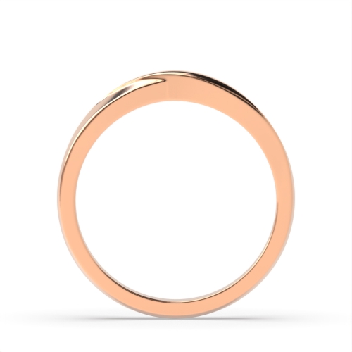 Rose Gold Crossover Women's Shaped Wedding Rings & Bands