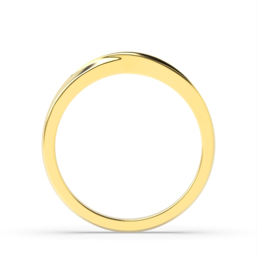 Yellow Gold Crossover Plain Ring Wedding Rings & Bands