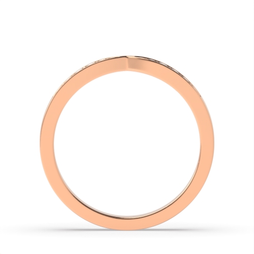 Pave Setting Round Rose Gold Solar mosaic Women's Shaped Diamond Rings