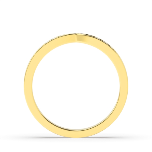 Pave Setting Round Yellow Gold Solar mosaic Eternity Diamond Rings
