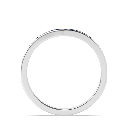 Pave Setting Round V shaped wishbone Blue Sapphire Band Diamond Rings