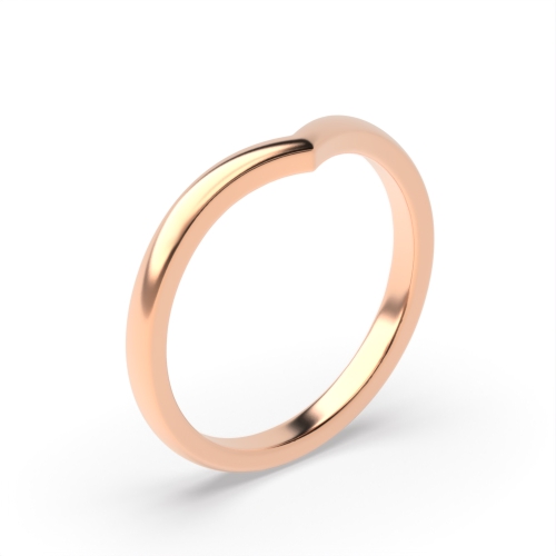 Buy Plain V Shape Wishbone Wedding Ring (2.00Mm) - Abelini