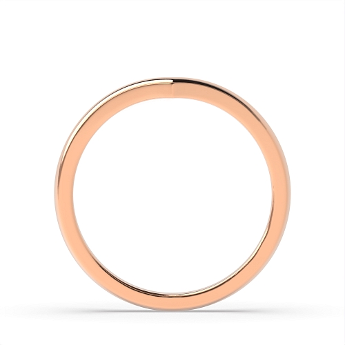 Rose Gold V shaped wishbone Women's Shaped Wedding Rings & Bands