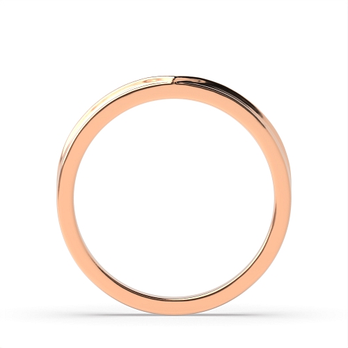 Rose Gold Channel shaped v design Women's Shaped Diamond Rings
