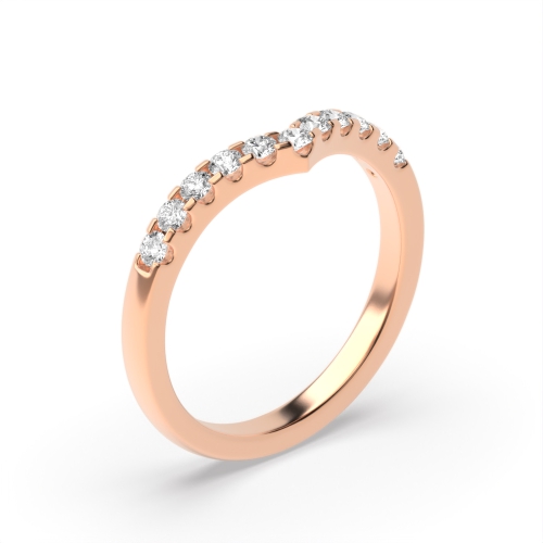 Buy Round Shape 4 Claw Wishbone Wedding Ring (2.00Mm) - Abelini