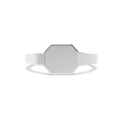 Radiant Signet Men's Plain Engagement Ring