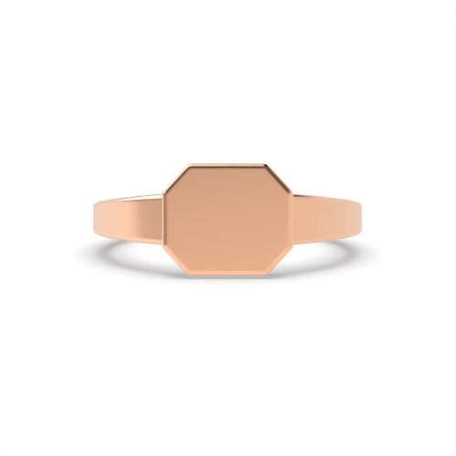 Rose Gold Radiant signet Diamond Band Wedding Rings & Bands